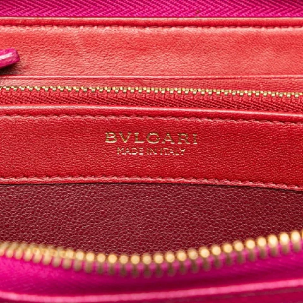 Bvlgari Vintage Pre-owned Leather wallets Pink Dames