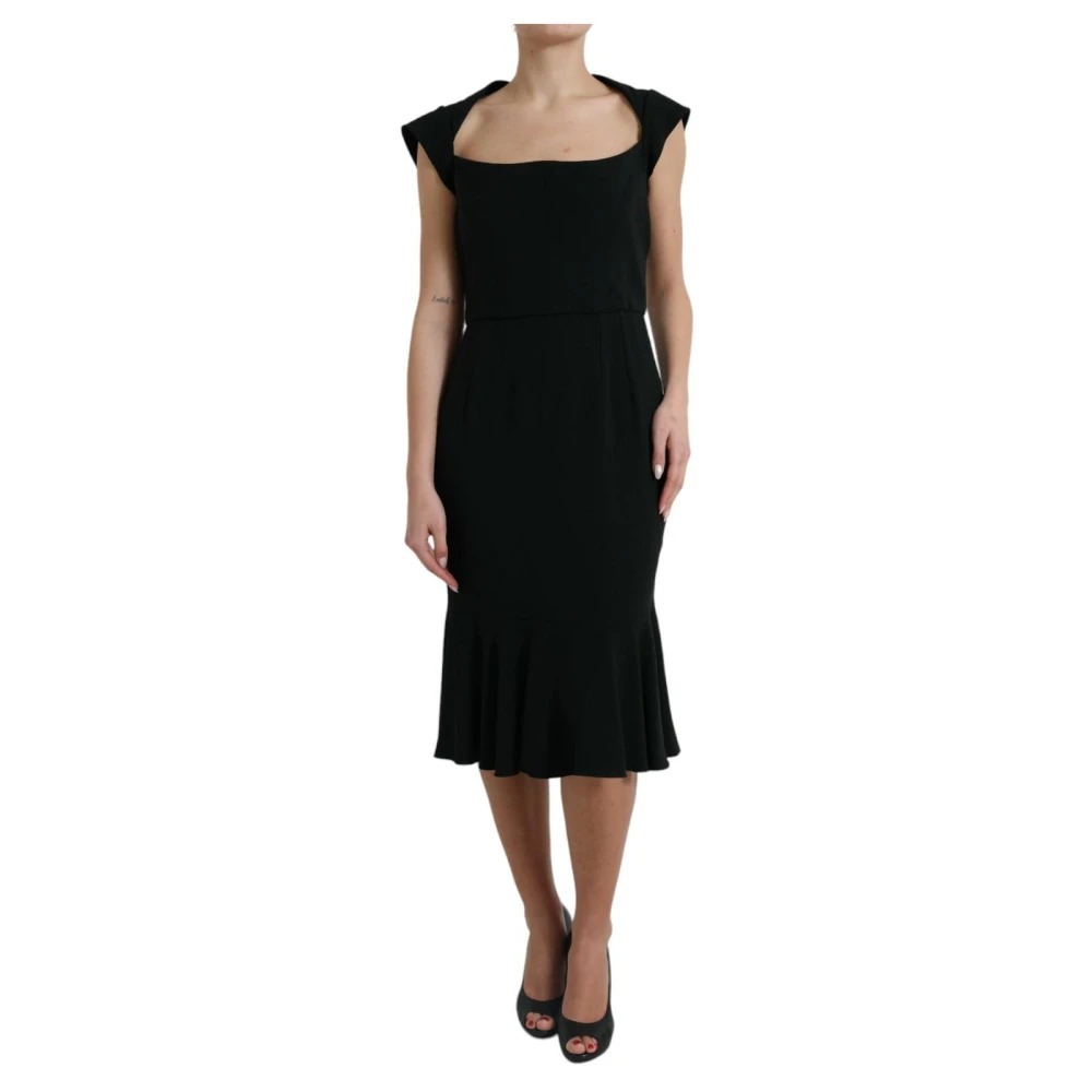 Dolce & Gabbana Women's Black Sensual Cady Midi Dress