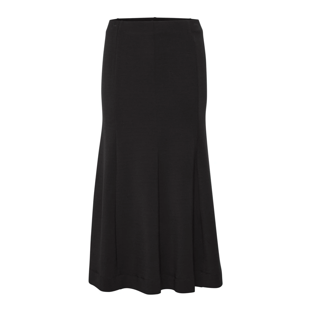 InWear Zwarte Ruche Rok Cocentiw Stijl Black Dames