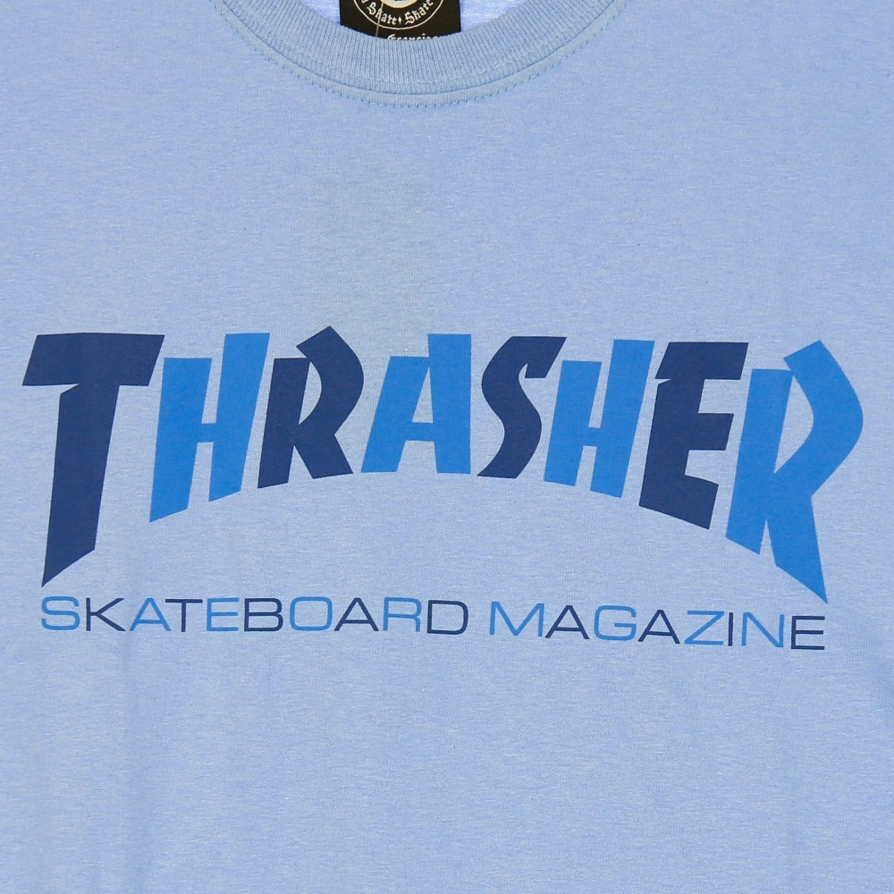 Thrasher Blauwe Checkers Heren T-shirt Blue Heren