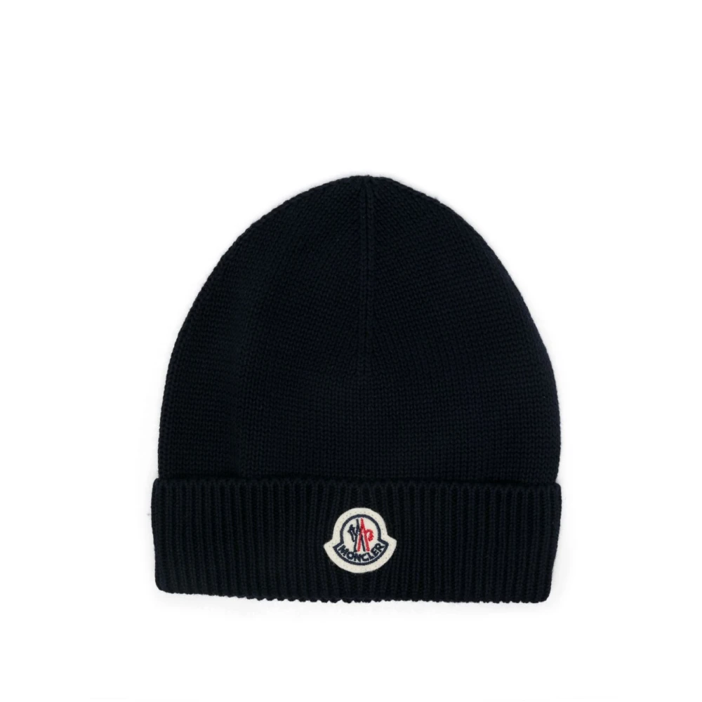 Moncler Boys Blue Hats & Caps,, Cotton Hat Medium