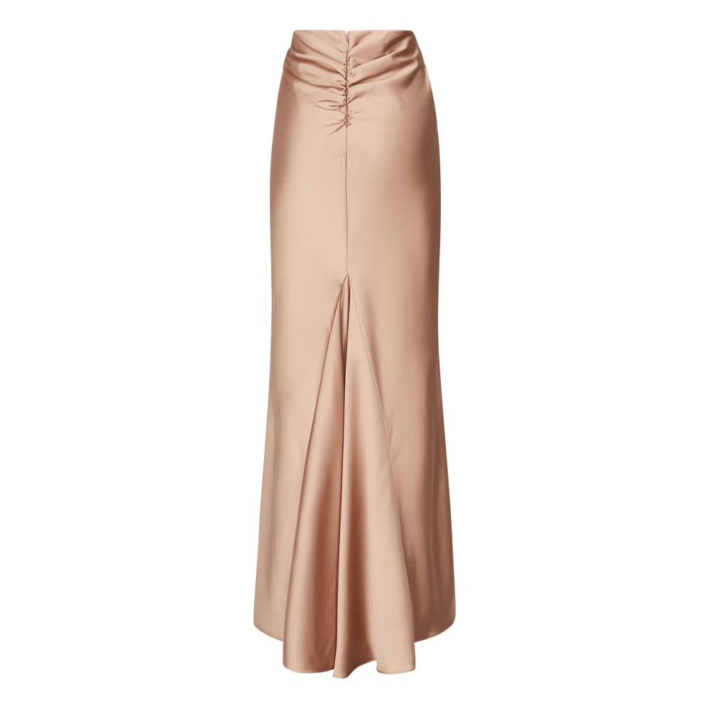Andamane Champagne Lange Rok met Achterrits Beige Dames