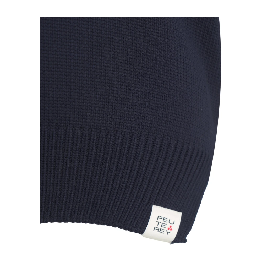 Peuterey Blauwe Mouwloze Gebreide Vest met V-hals Blue Dames