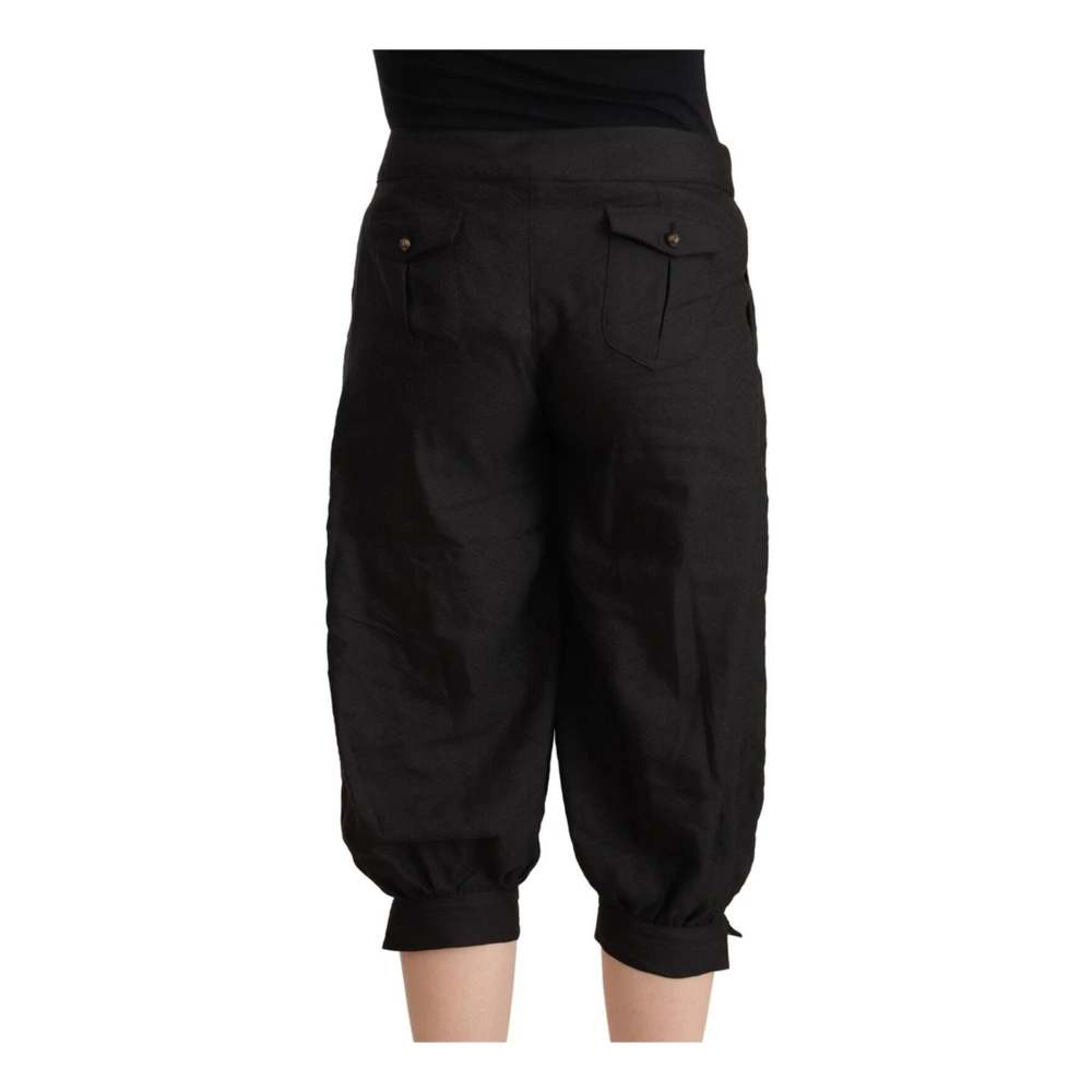 Gianfranco Ferré Cropped Trousers Black Dames