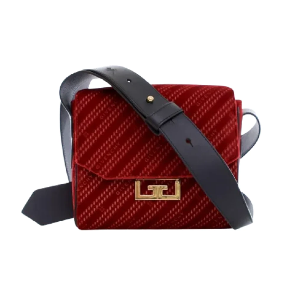 Givenchy Pre-owned Velvet shoulder-bags Red Dames