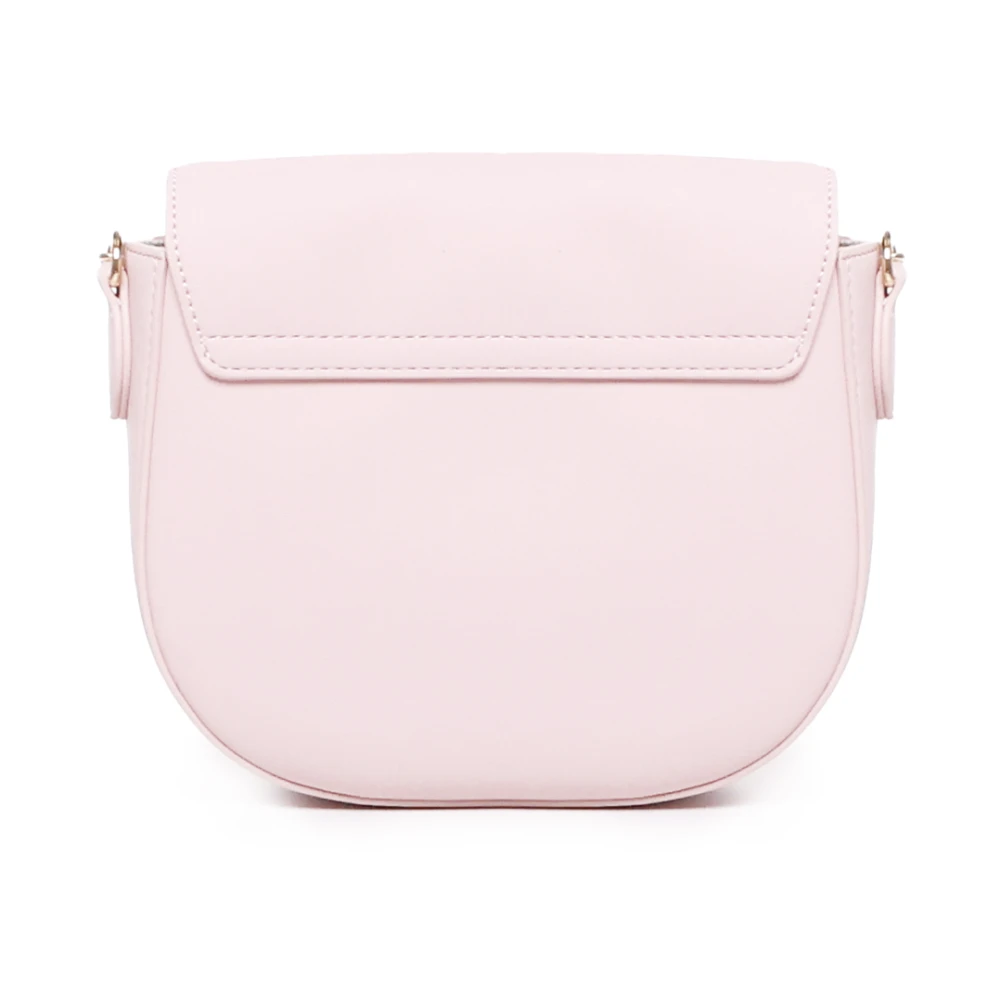 Love Moschino Roze Flap Schoudertas met Gouden Logo Pink Dames