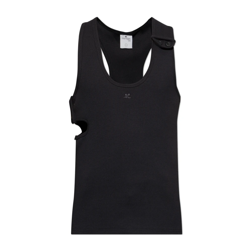 Courrèges Mouwloze top Black Heren