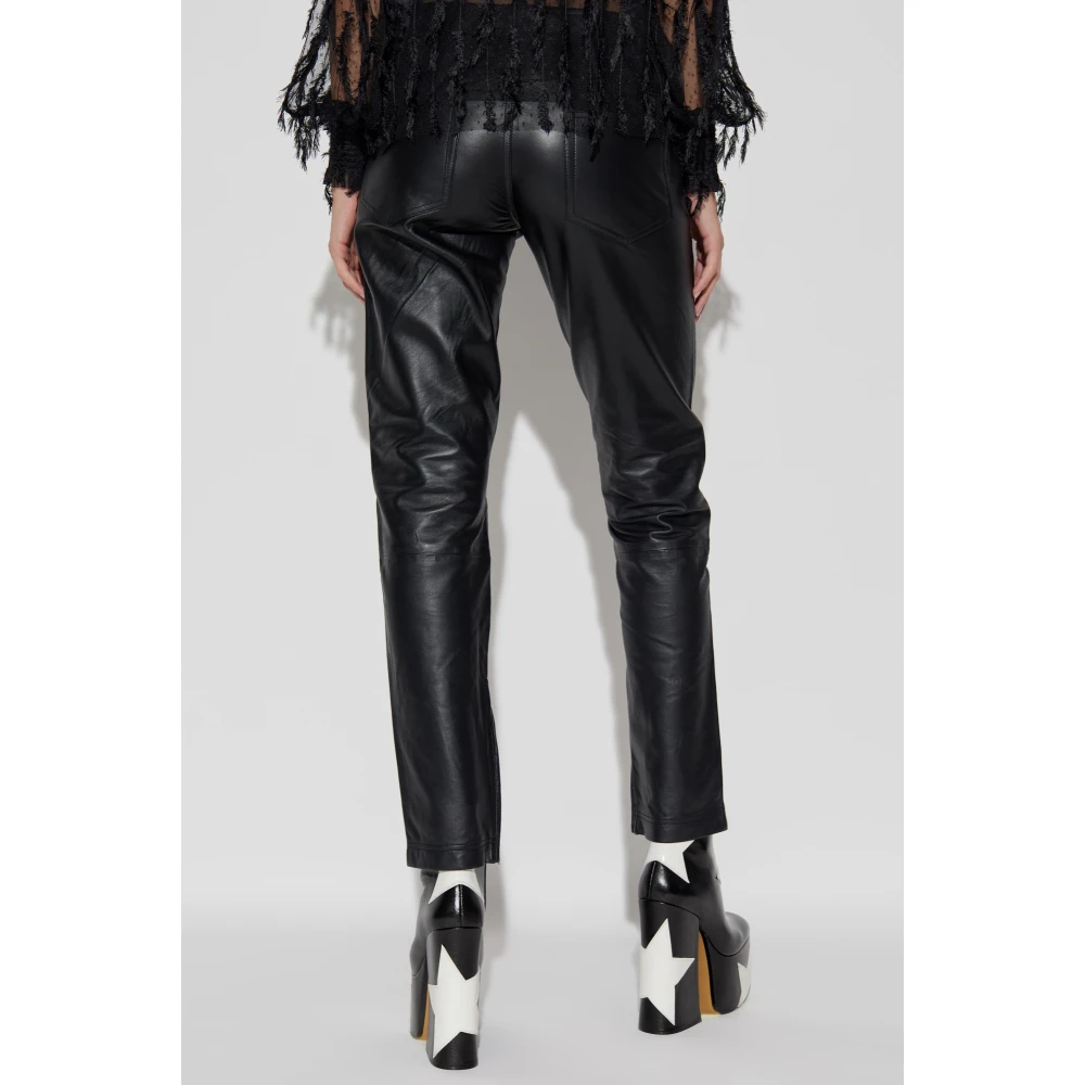 Munthe Leren broek Black Dames