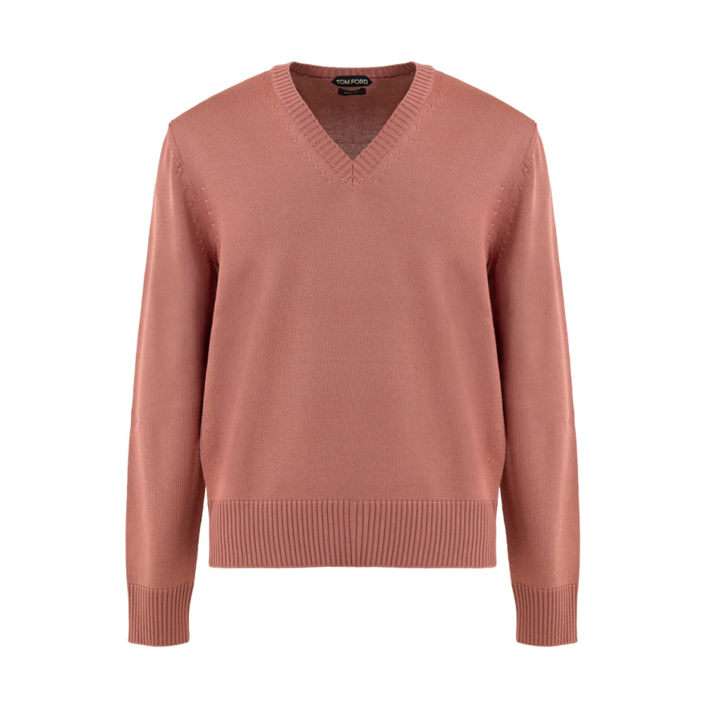 Tom Ford Men's Pink V-Neck Sweater
