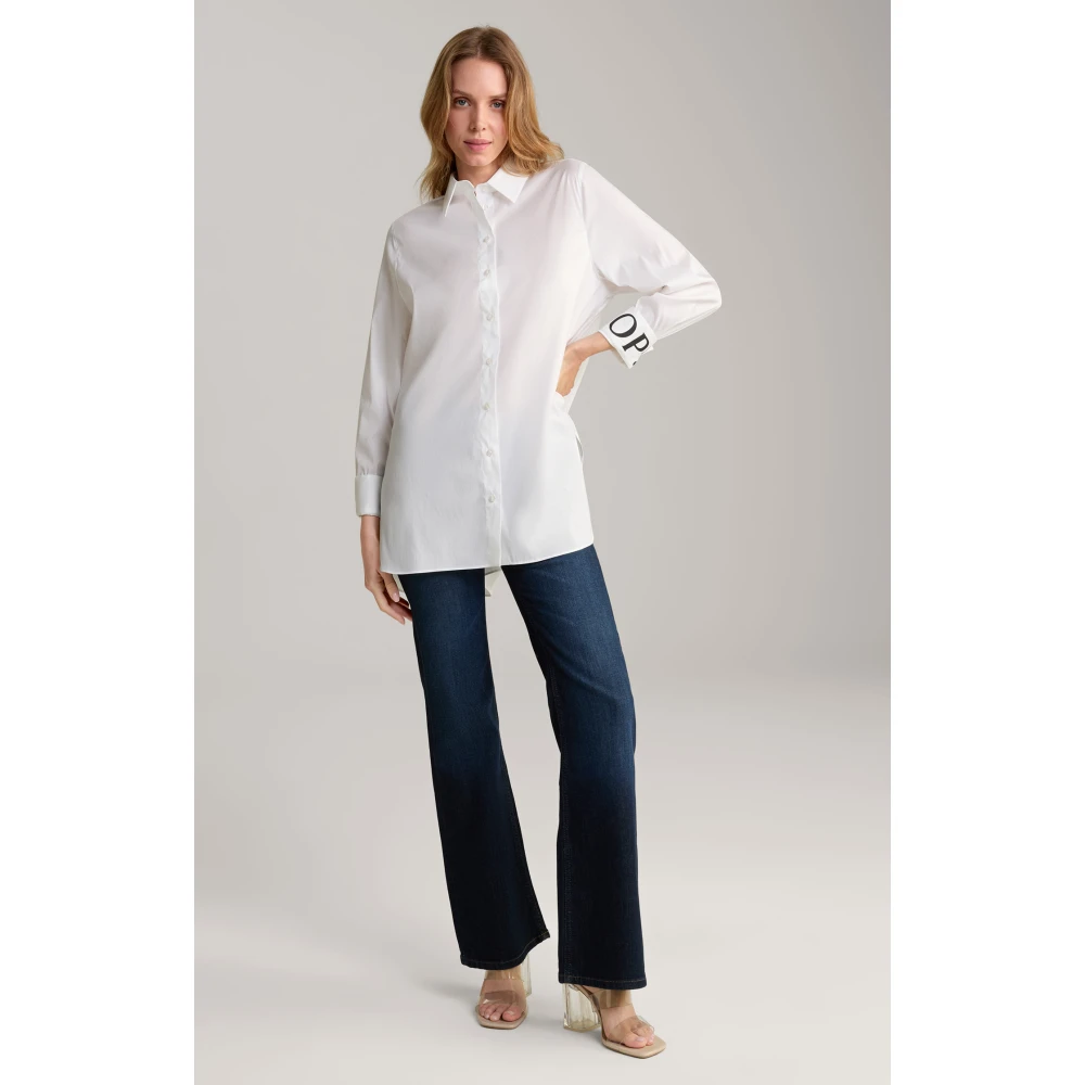 Joop! Witte blouse met zijsplitten White Dames