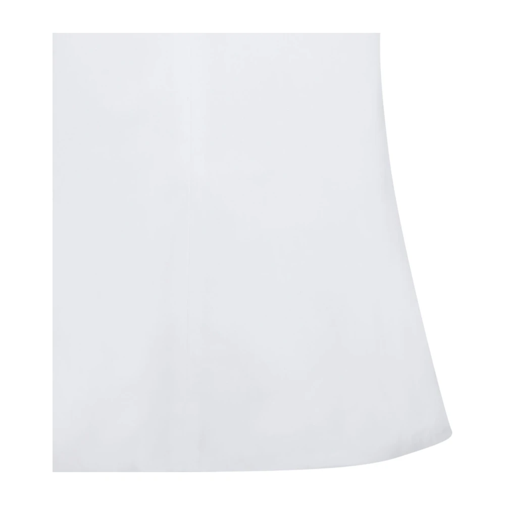 Max Mara Wit Mouwloos Bodysuit Compact Katoenen Canvas White Dames