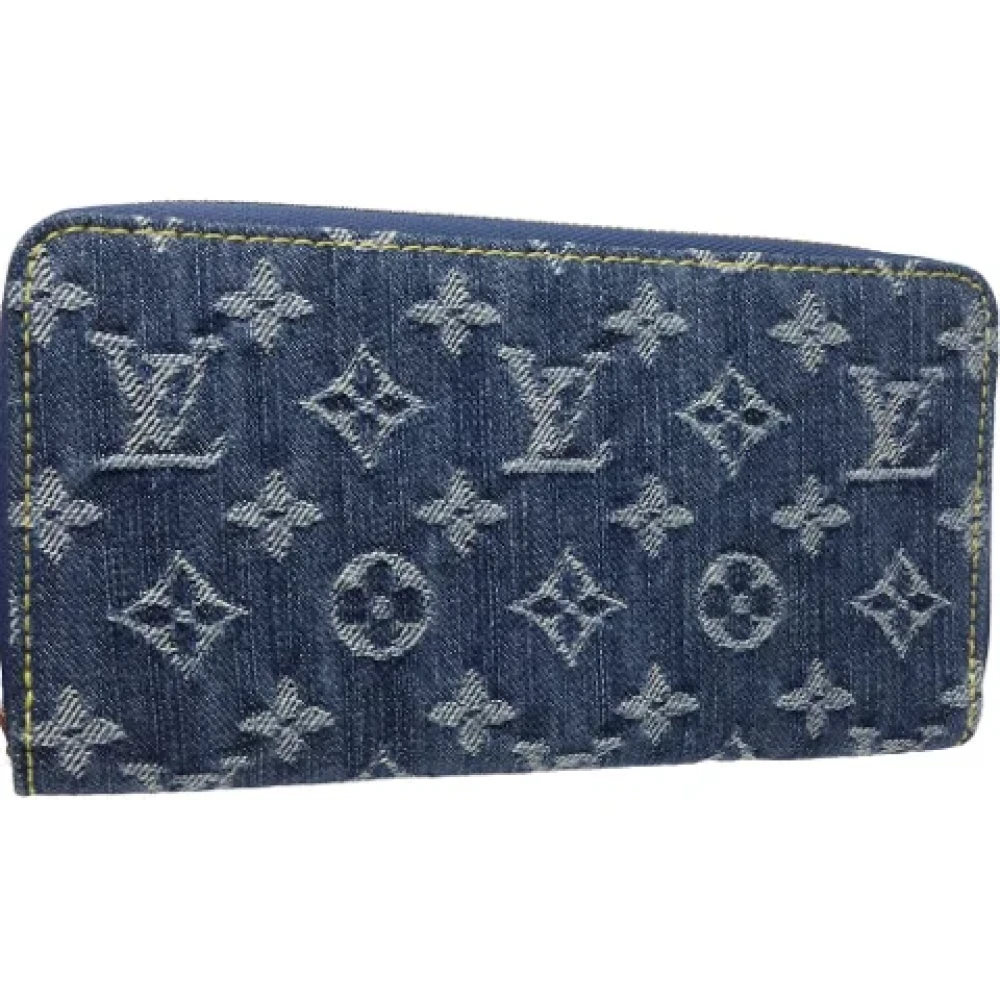 Louis Vuitton Vintage Pre-owned Denim wallets Blue Dames