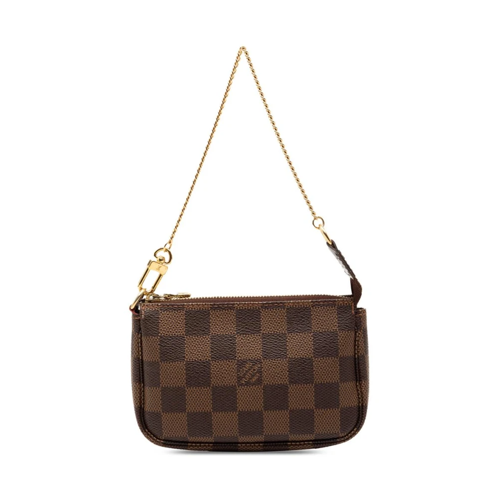 Louis Vuitton Vintage Women's Brown Pre-Owned Chain Handle Pouch