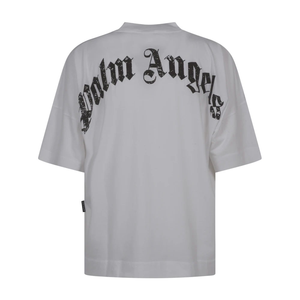 Palm Angels Gebogen Logo T-shirt White Heren