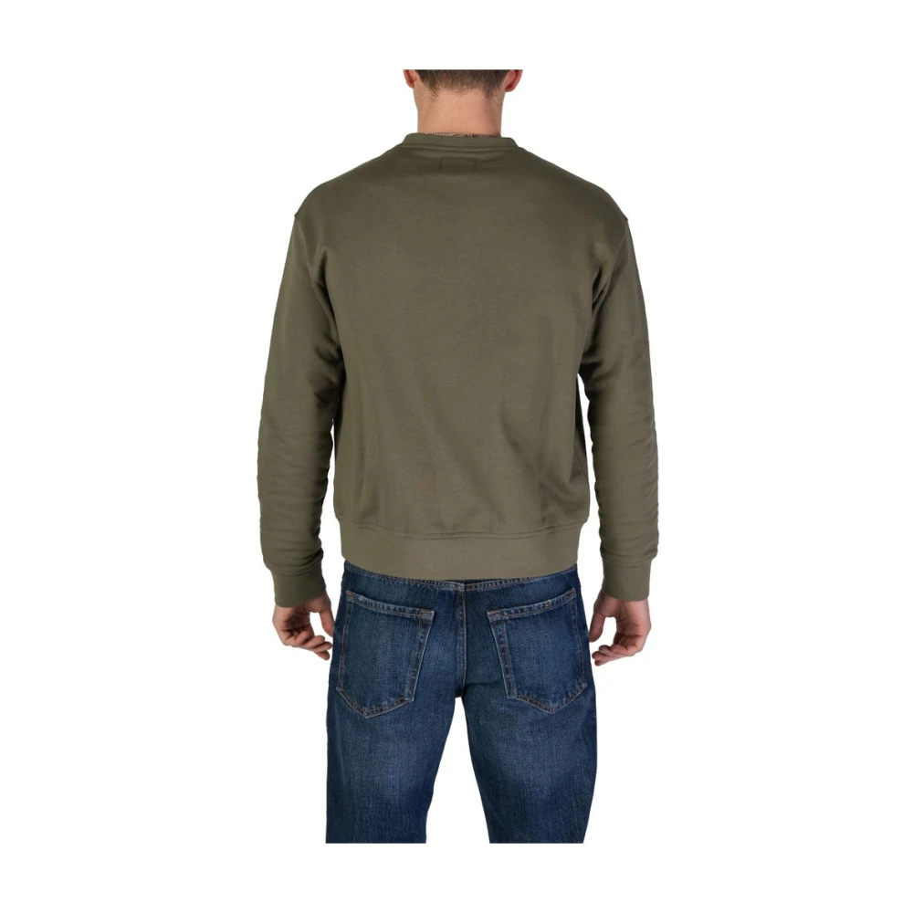 RefrigiWear Groene Katoenen Sweatshirt Herfst Winter Collectie Green Heren