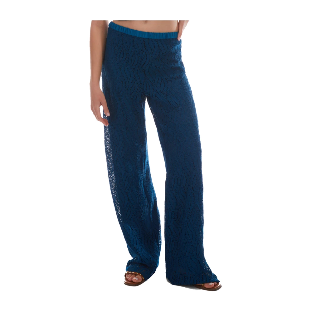 Pennyblack Polyester Macramè Broek Blue Dames