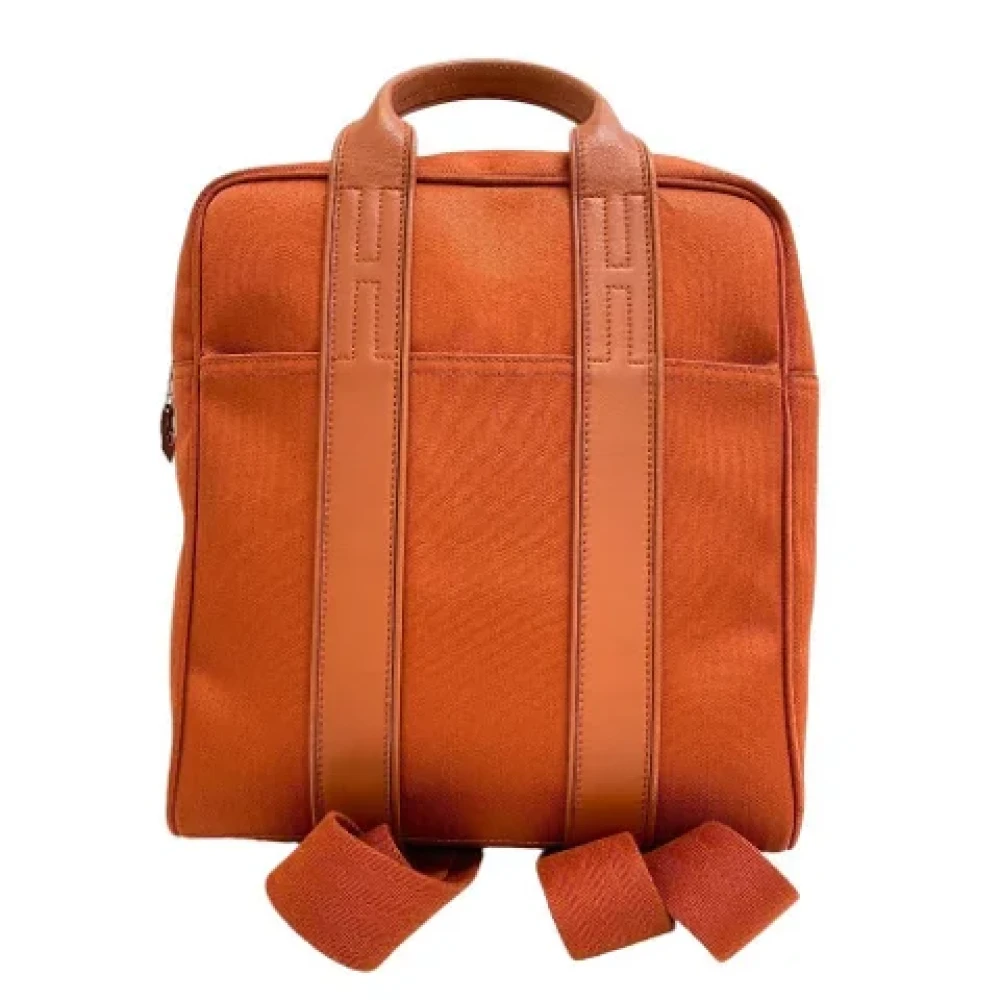 Hermès Vintage Pre-owned Leather backpacks Orange Dames