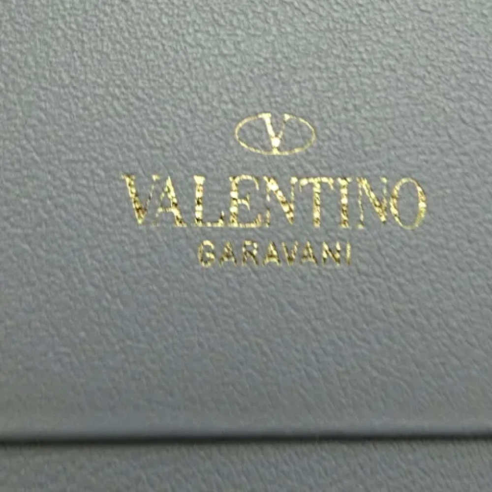 Valentino Vintage Pre-owned Leather wallets Gray Dames