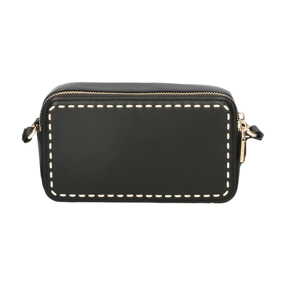 Michael Kors Zwarte leren schoudertas Black Dames