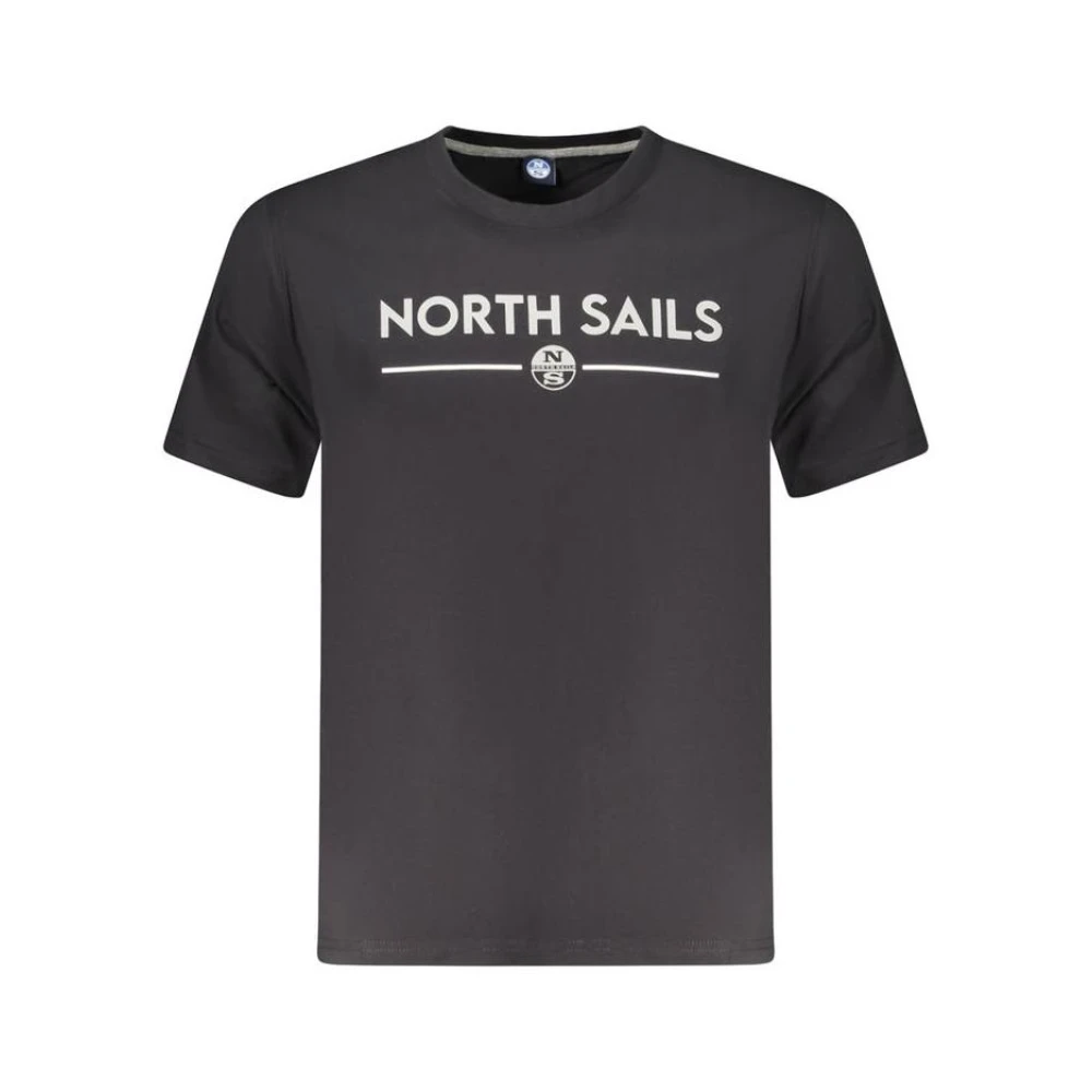 North Sails Men's Black Cotton Crew Neck T-Shirt