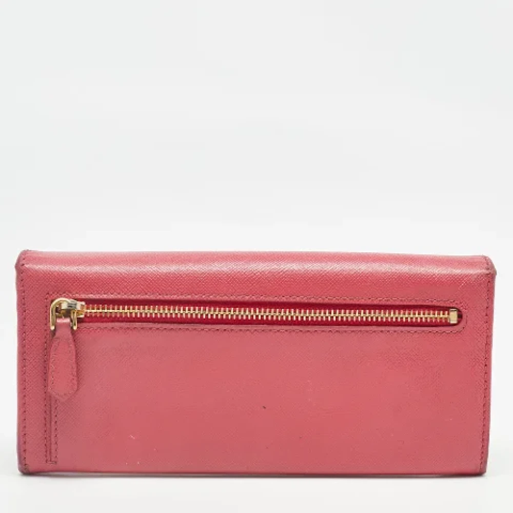 Prada Vintage Pre-owned Leather wallets Pink Dames