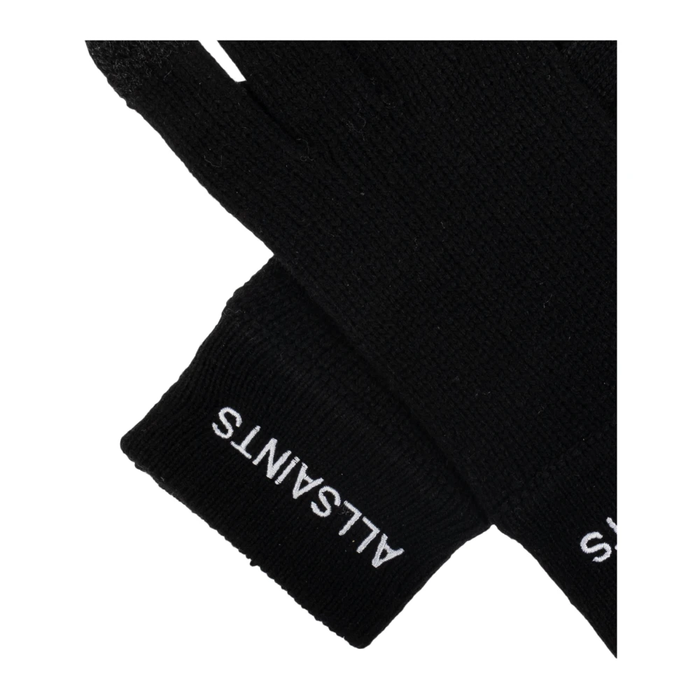 AllSaints Logo handschoenen Black Dames