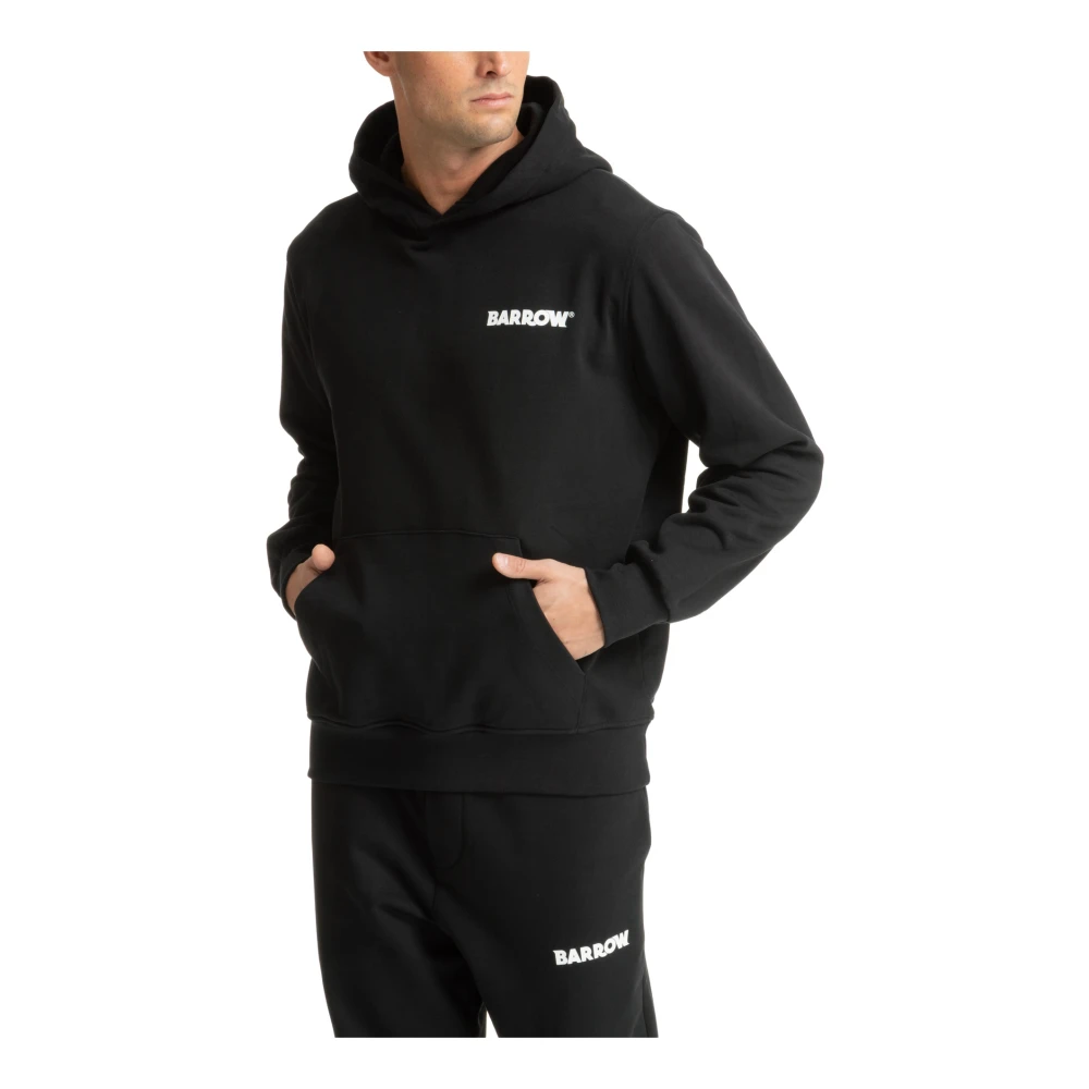 Barrow Effen Logo Zak Hoodie Black Heren