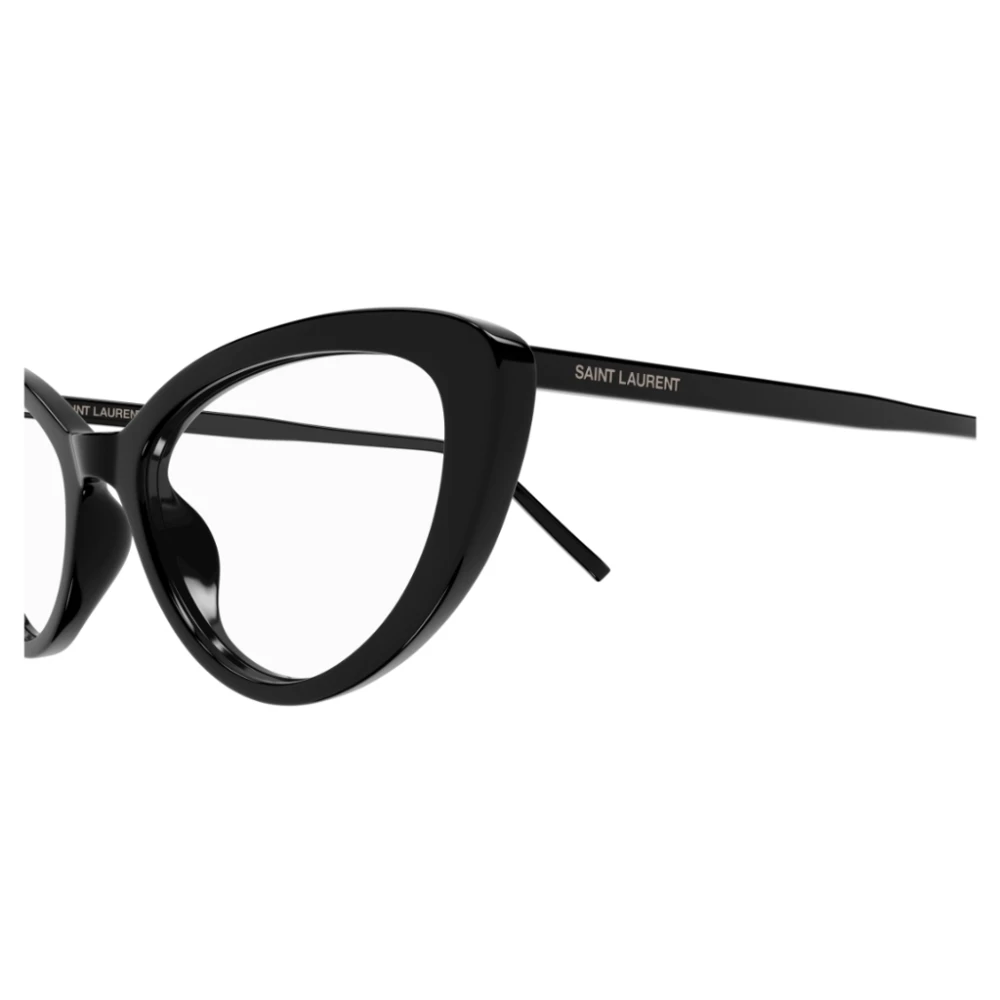 Saint Laurent Dunne Acetaat Cat-eye Brillen Black Unisex