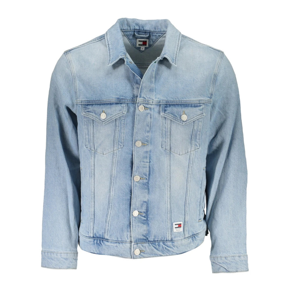 Tommy Hilfiger Men's Blue Denim Jacket With Long Sleeves