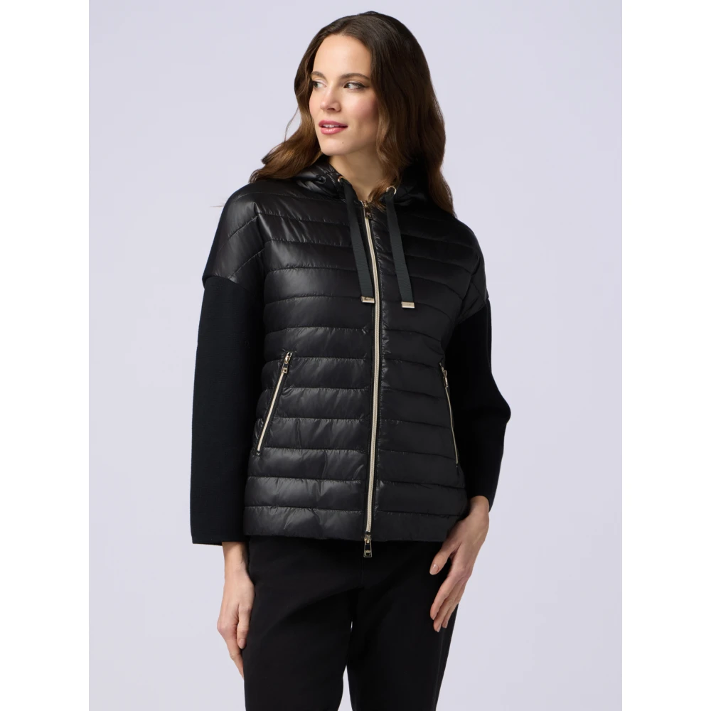 Oltre Donsjack met gebreide delen Black Dames