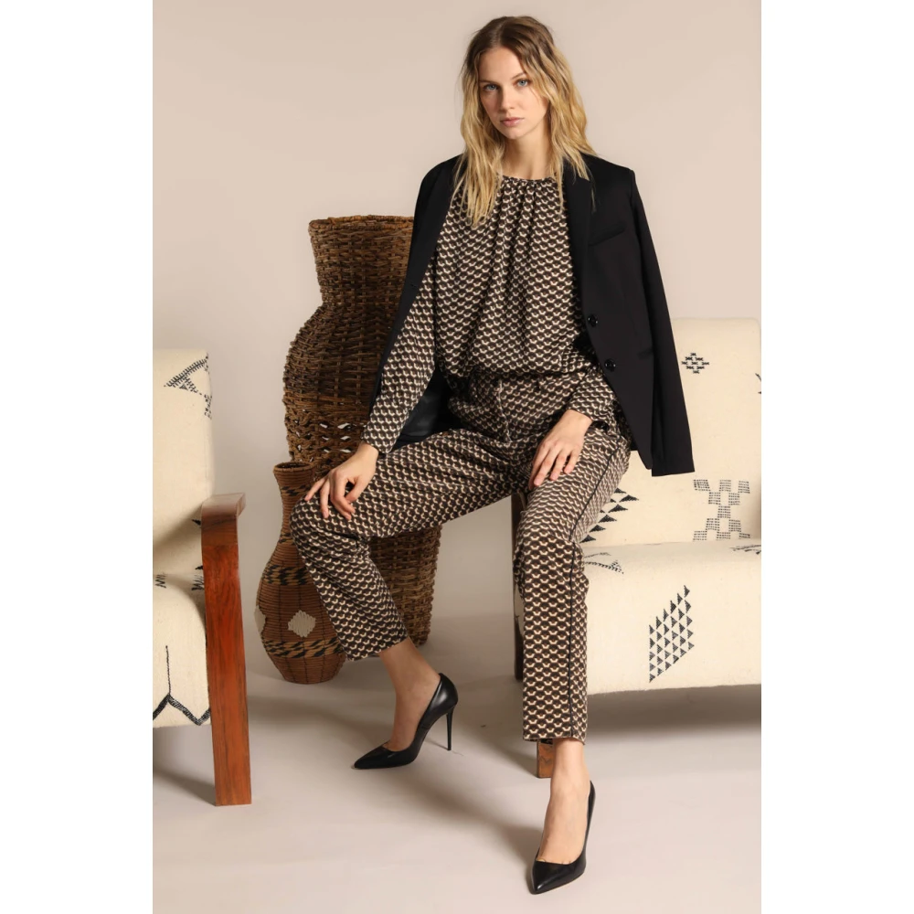 Mason's Chino broek met geometrisch patroon van fluweel Multicolor Dames
