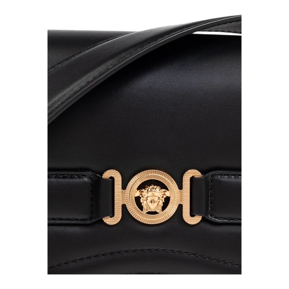 Versace Leren schoudertas Black Heren