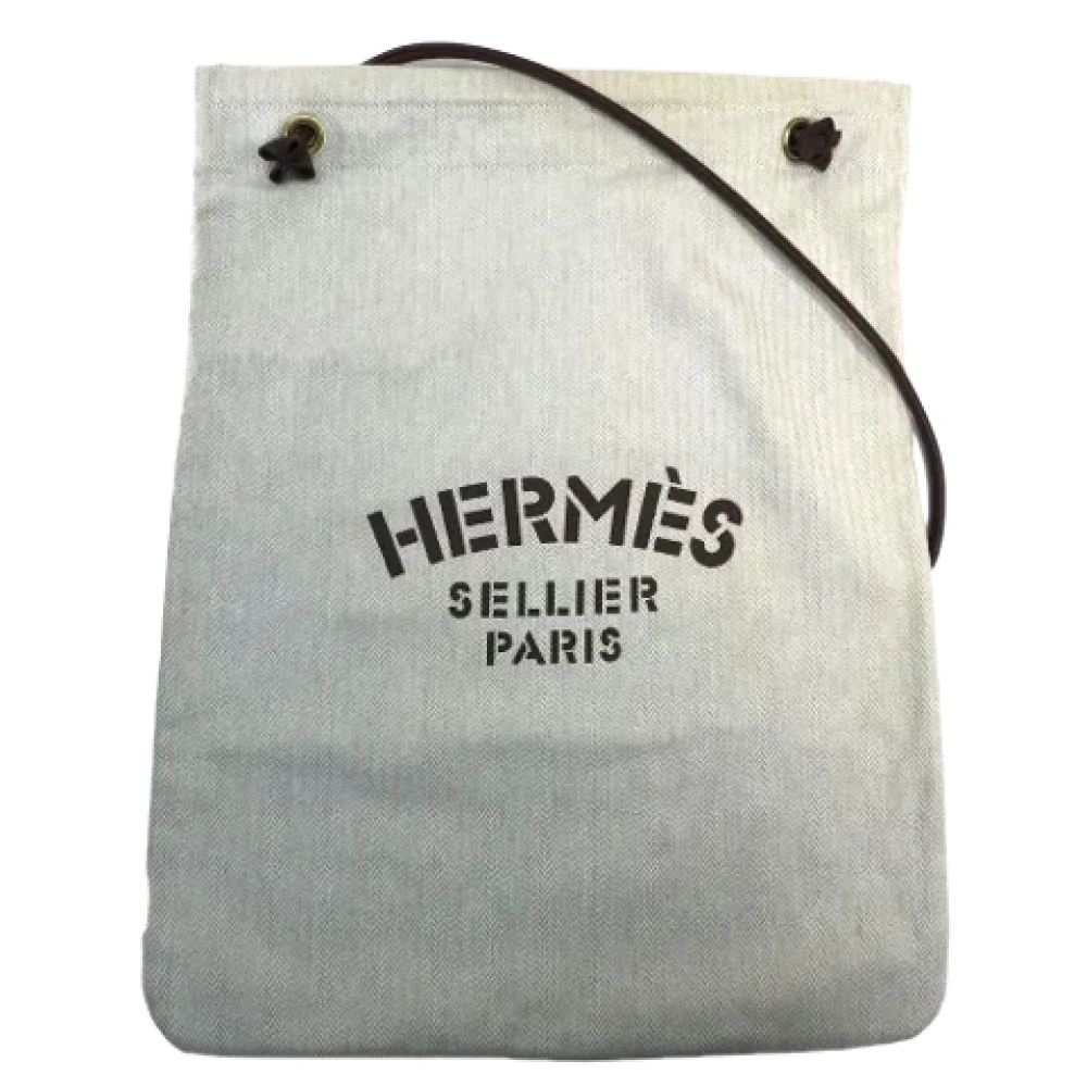 Hermès Vintage Pre-owned Fabric shoulder-bags Beige Dames