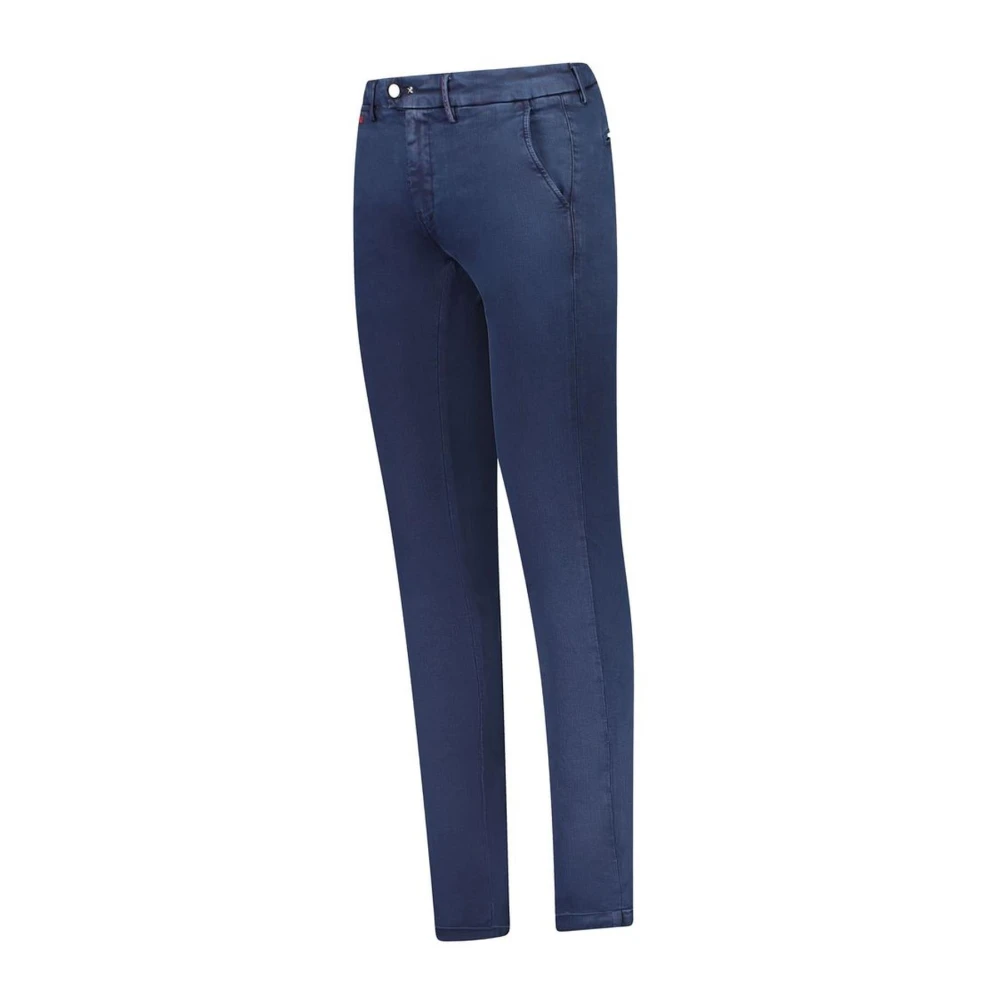 Tramarossa Blauwe Katoenen Chino Broek met Zakken Blue Heren