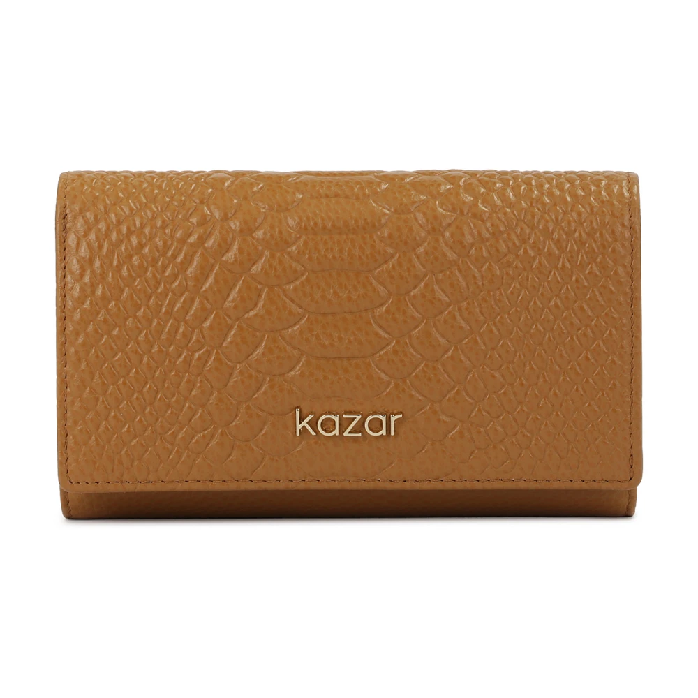 Kazar Leren portemonnee met een exotisch patroon Brown Dames