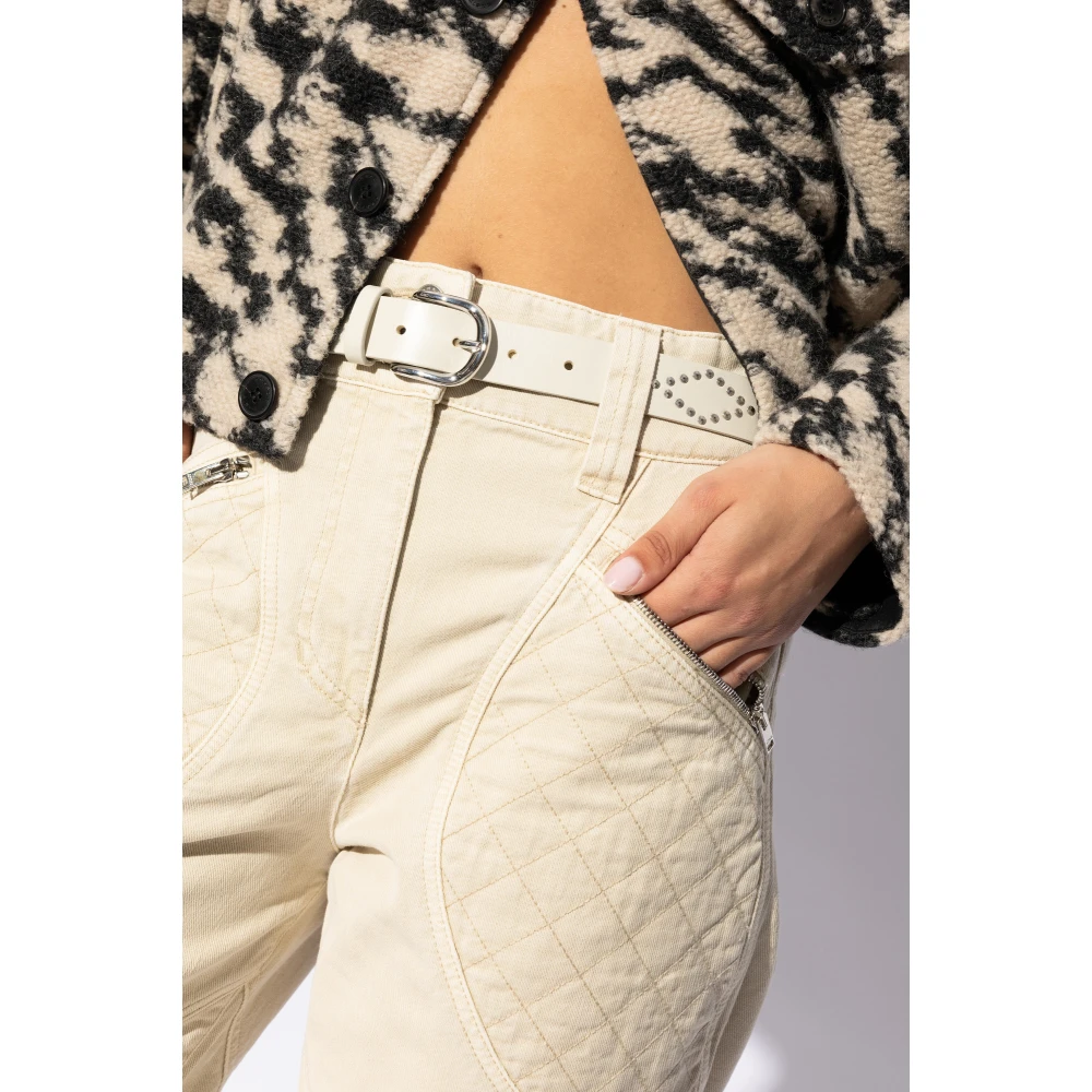 Isabel marant Leren riem White Dames
