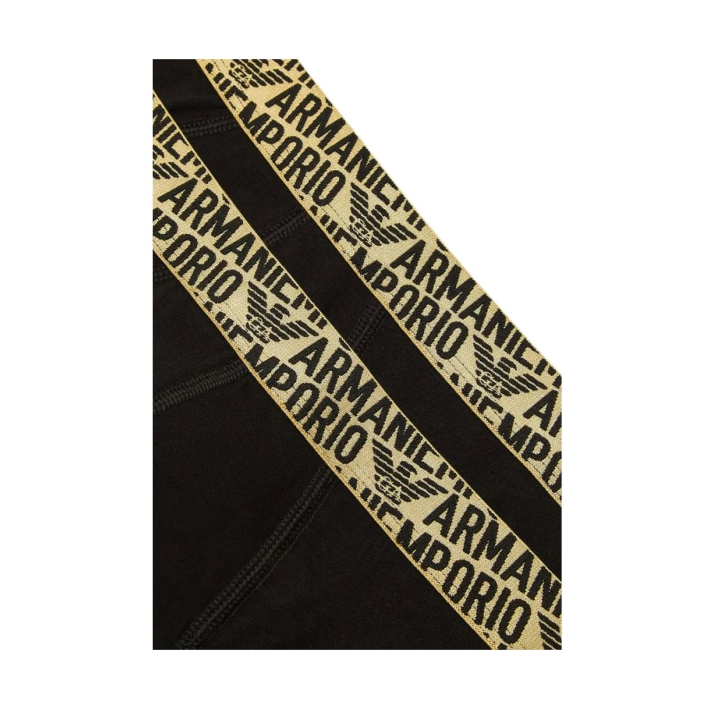Emporio Armani Bicolor Katoenen Ondergoed Herfst Winter Collectie Black Heren