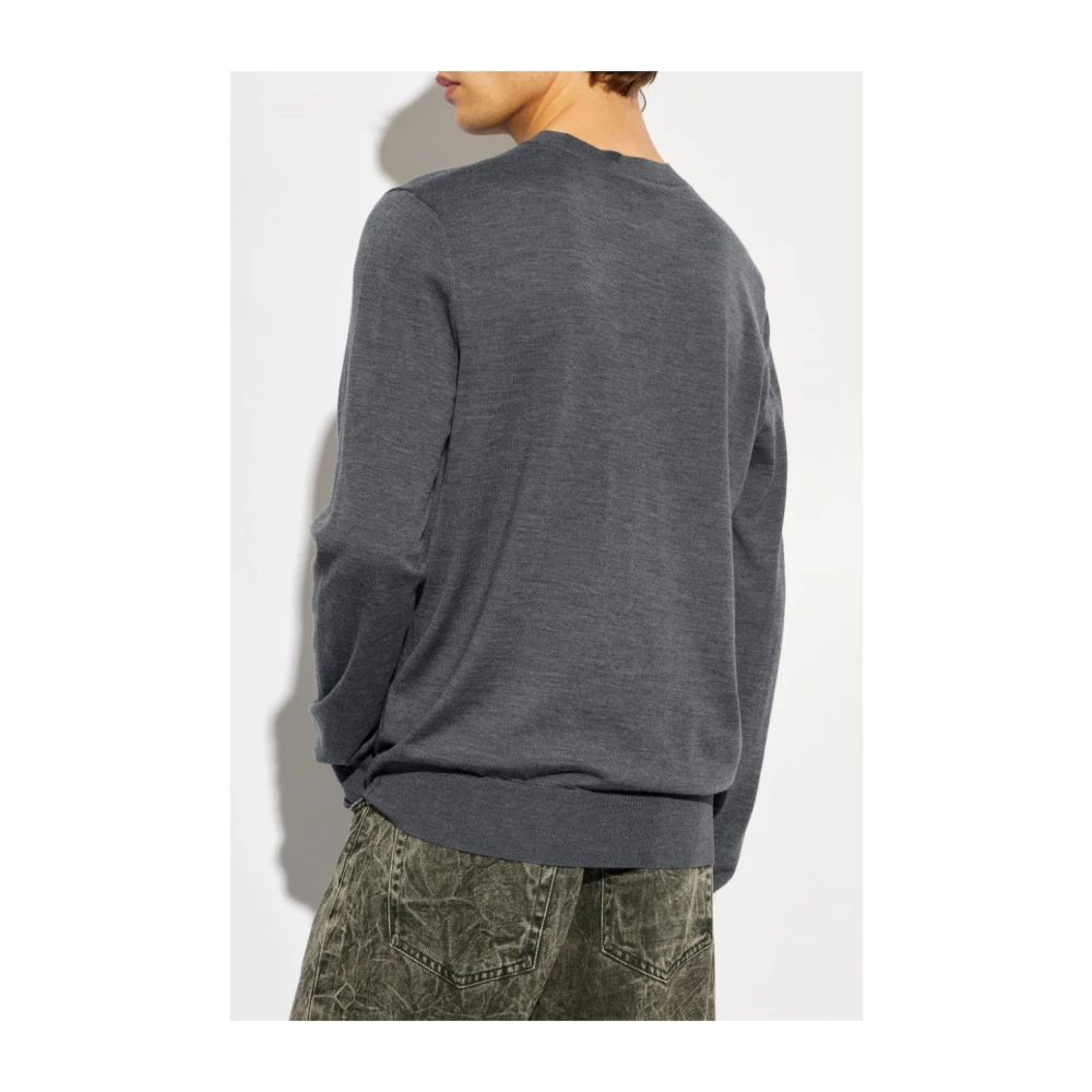 Dsquared2 Grijze Varen Wol Gebreide Trui Gray Heren