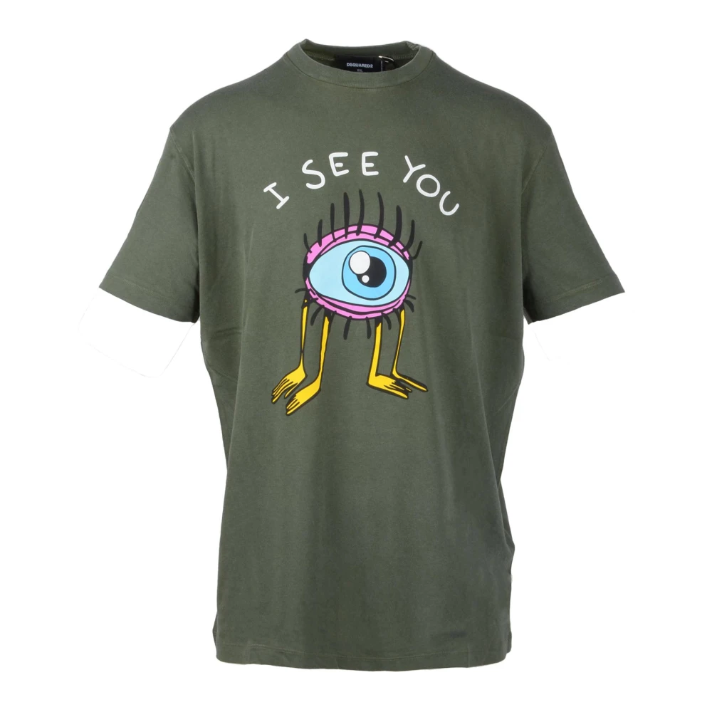 Dsquared2 Katoenen T-shirt Green Heren
