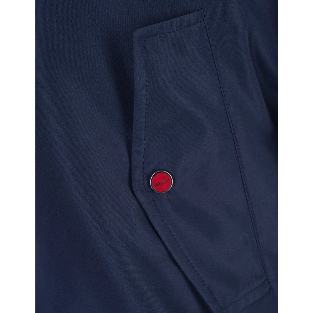 Kiton Blauw Polyester Stijlvol Shirt Blue Heren