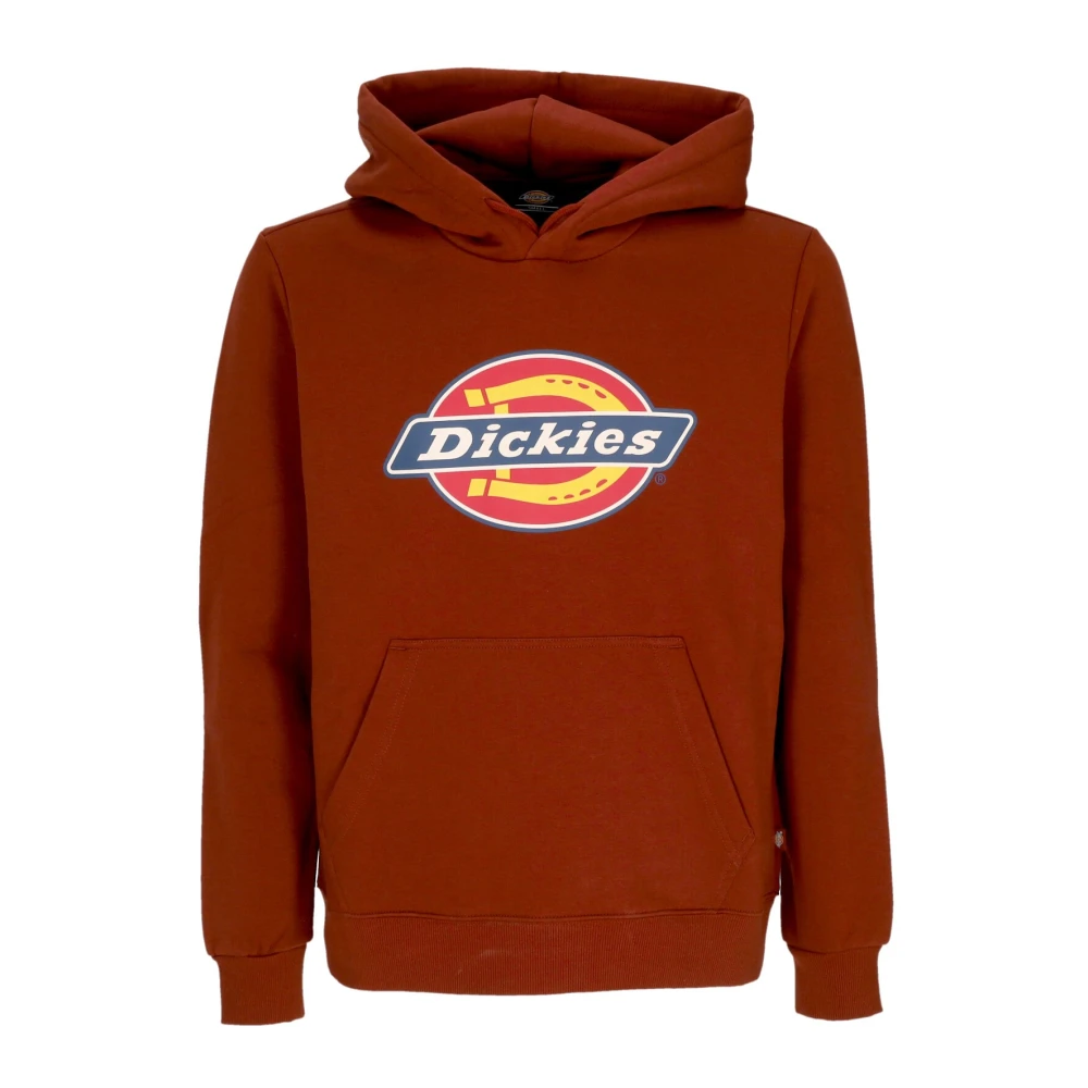 Dickies Icon Logo Hoodie Fired Brick Streetwear Brown Heren