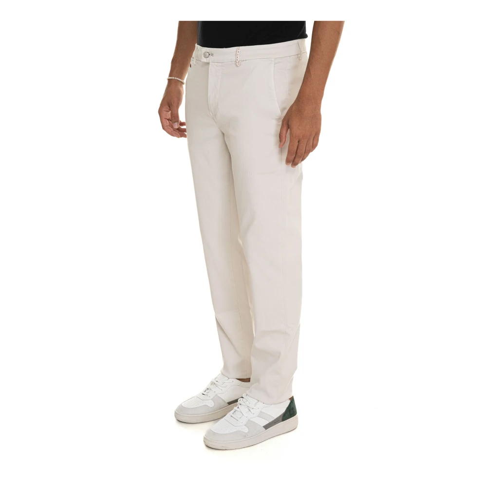 Tramarossa Aanpasbare Luisregular chino met leren logo White Heren
