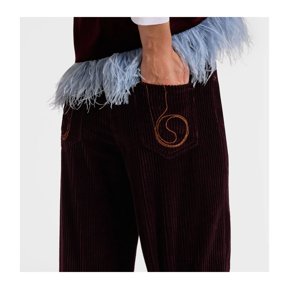 La DoubleJ Flare broek Purple Dames