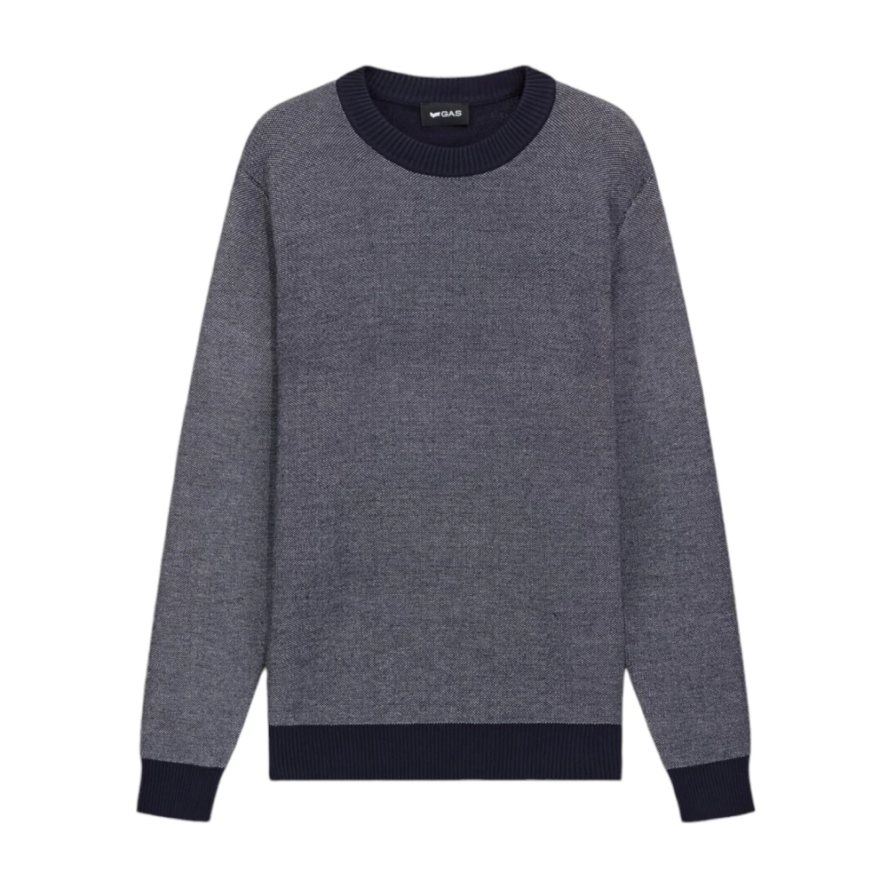 GAS Ronde hals trui Blue Heren