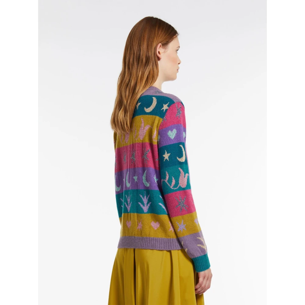 Max Mara Alpaca en wol ronde hals trui Multicolor Dames