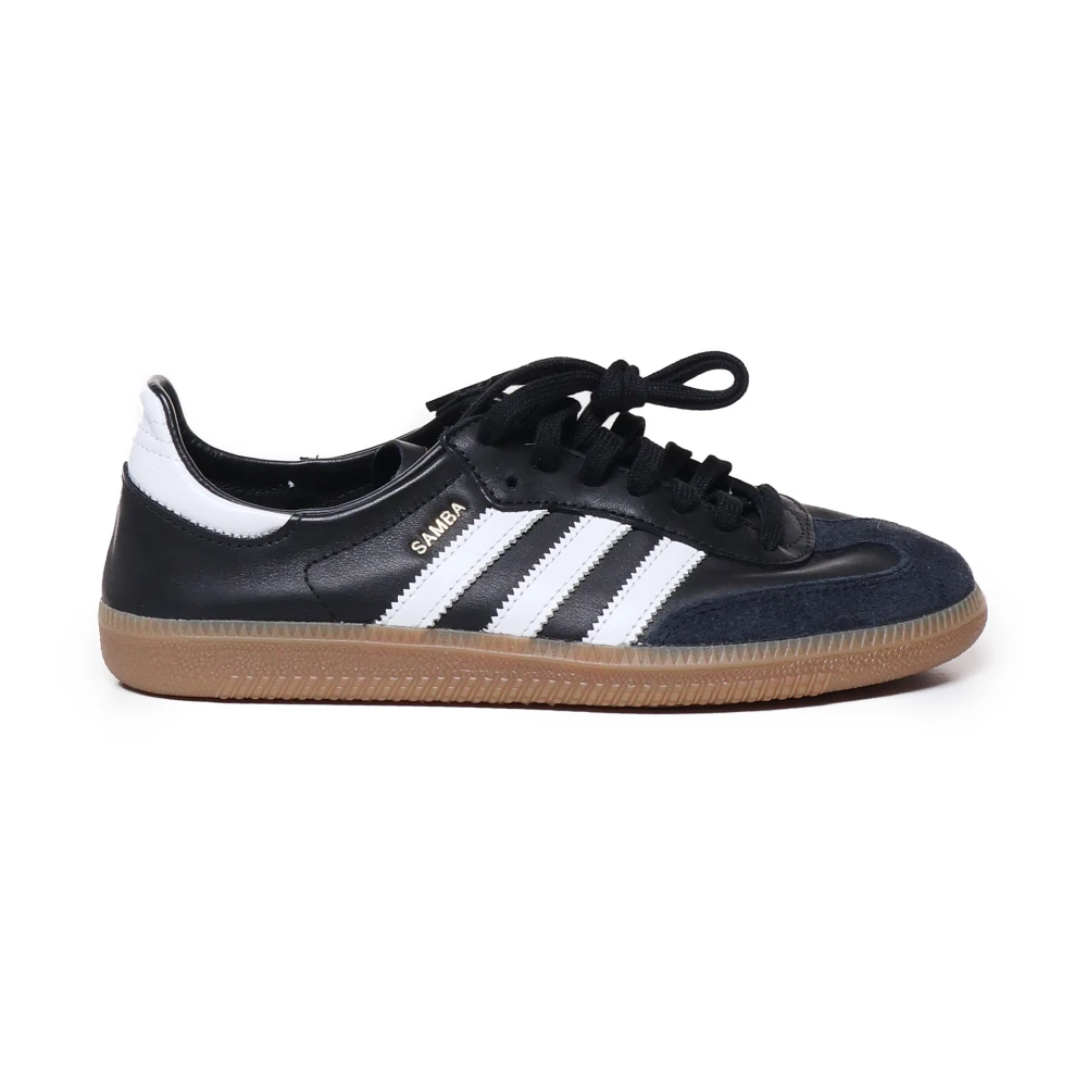 Adidas Originals Men's Black Sneakers, 8 Uk, Leather Trainers With Laces