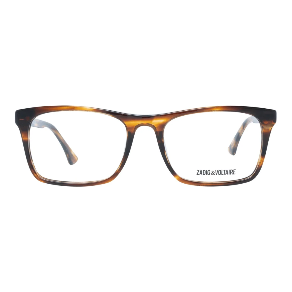 Zadig & Voltaire Stijlvolle bruine rechthoekige plastic optische monturen Brown Heren