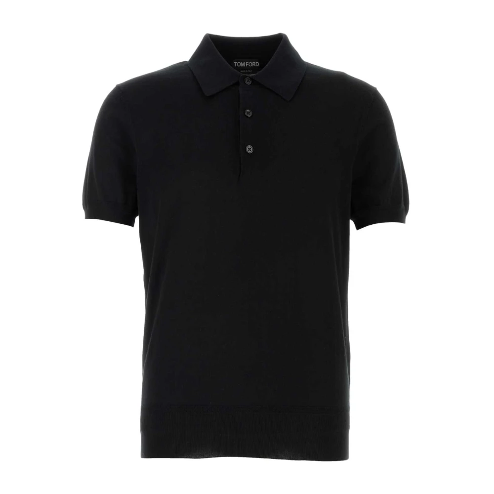 Tom Ford Men's Black Pure Cotton Polo