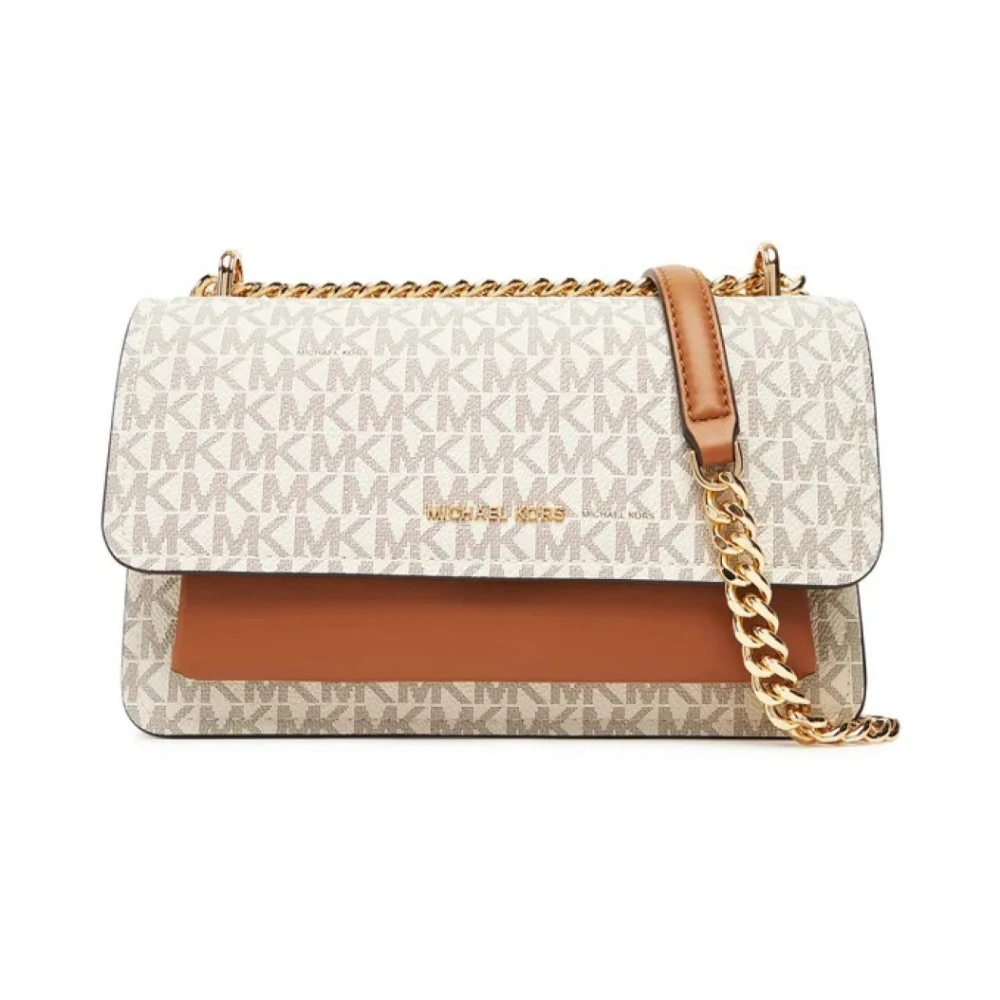 Michael Kors Women's White Shoulder Bags, One Size, Claire Large Shoulder Bag