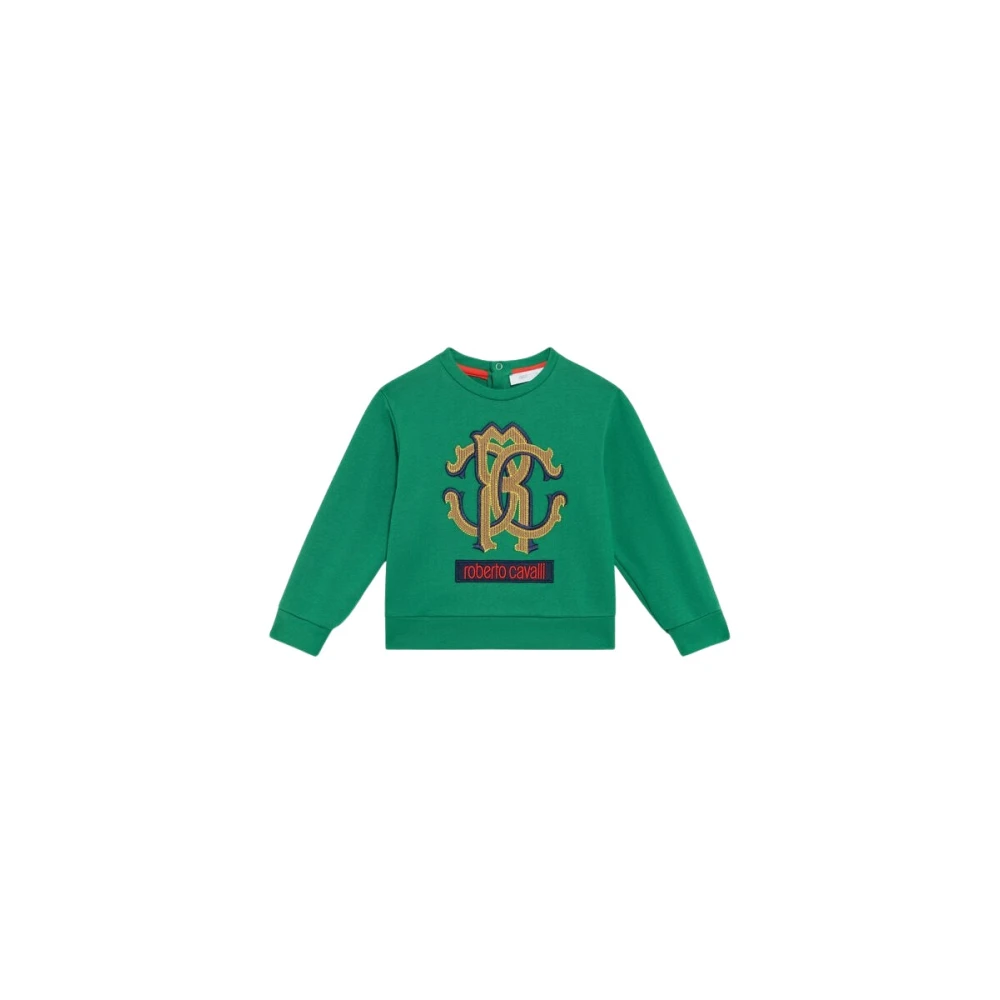 Roberto Cavalli Boys Green Emerald Embrace Sweatshirt - Kids Sweatshirts - 18 M - Kids